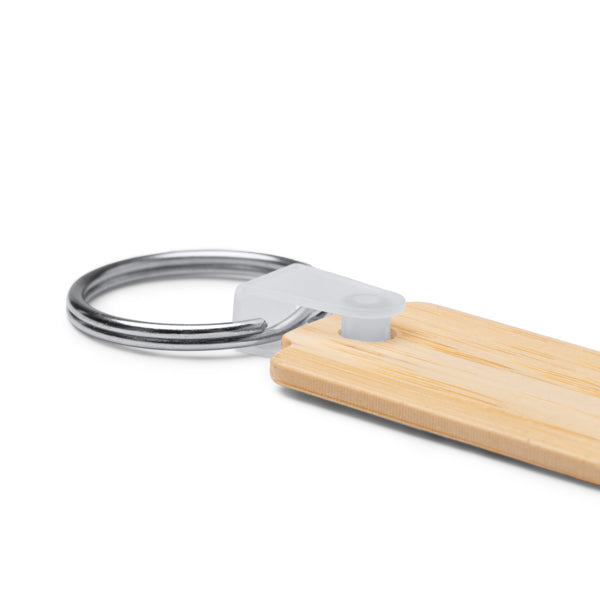 PORTE-CLÉS EN BAMBOU AVEC PIÈCE DE MONNAIE 'NICKEL'