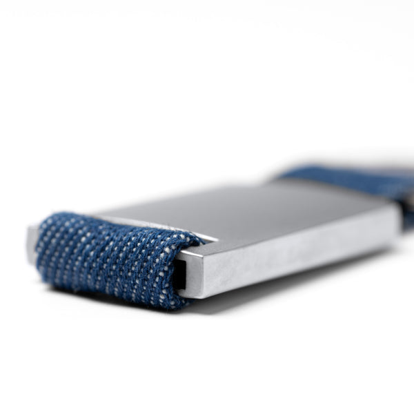 PORTE-CLÉS EN TISSU DENIM ET METAL ‘RIXTEB II'