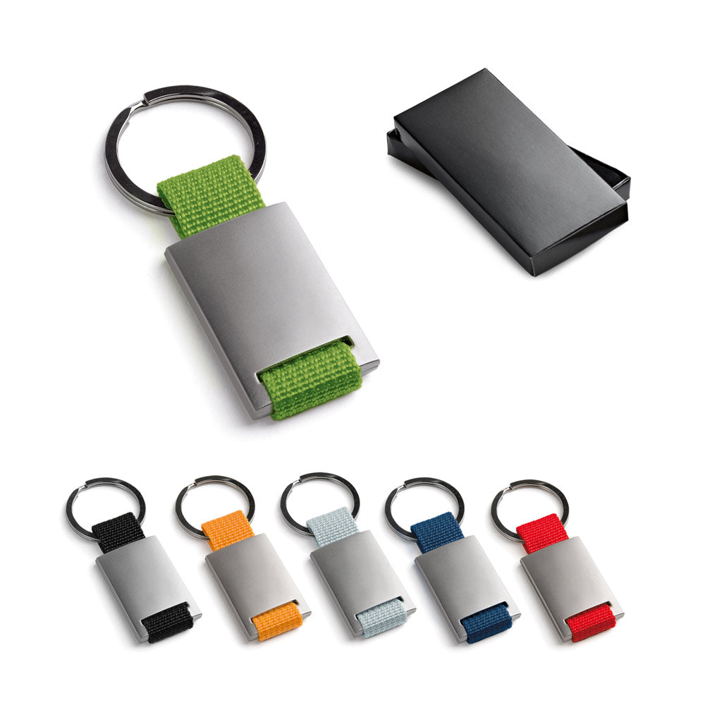 PORTE-CLÉS EN TISSU ET METAL ‘RIXTEB'