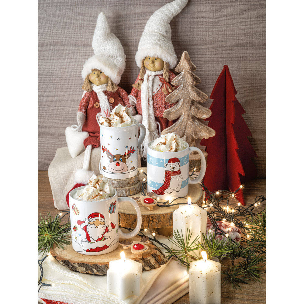 TASSE EN CÉRAMIQUE AVEC IMPRESSION DE NOËL ‘MONT-BLANC'