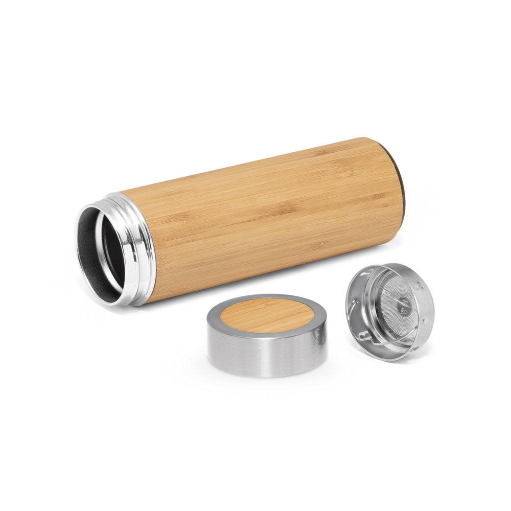 THERMOS EN BAMBOU ET ACIER INOX (90% RECYCLÉ) 430 ML ‘CAPTURE'