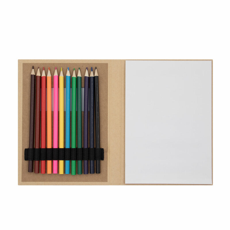 SET DE CRAYONS DE COULEUR ET CARNET DE NOTES ‘PADDY'