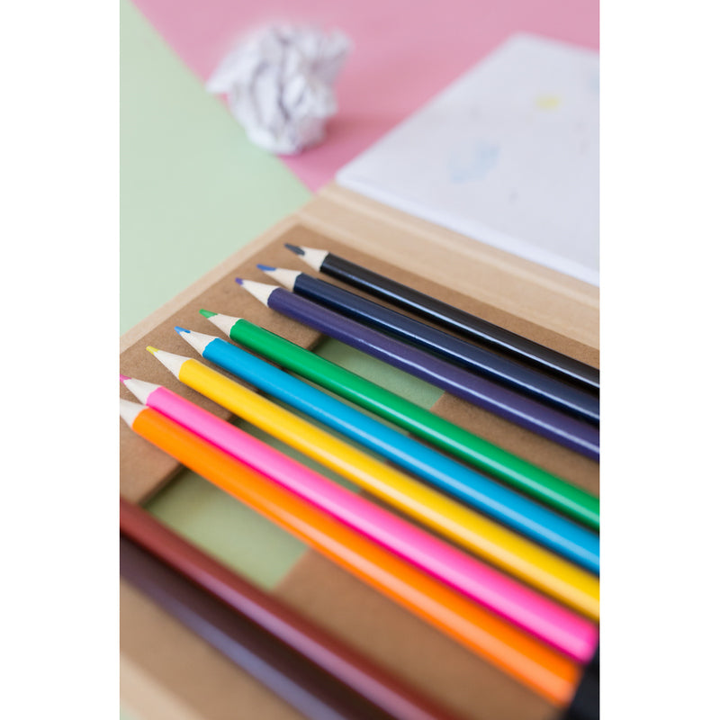 SET DE CRAYONS DE COULEUR ET CARNET DE NOTES ‘PADDY'