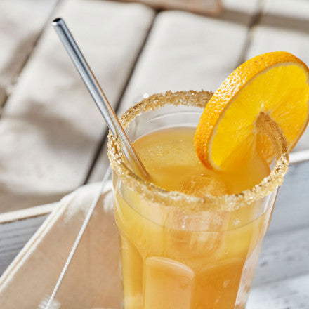 PAILLE  PUBLICITAIRE EN MÉTAL RÉUTILISABLE