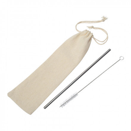 PAILLE  PUBLICITAIRE EN MÉTAL RÉUTILISABLE