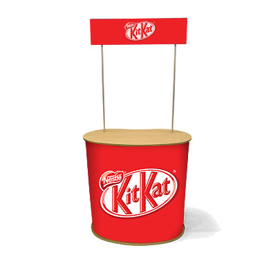 COMPTOIR D’ACCUEIL VISUEL PVC OVALE